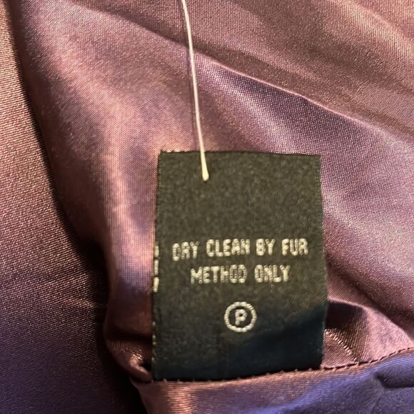Terry Lewis Faux Fur Purple Black Collar Area Pullover Poncho Event - Picture 13 of 13